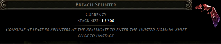 MMOJUGG Path of Exile 2 Breach Splinter * 50 Details View of Item Function and Use